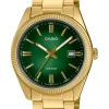 Montre homme Casio acier doré cadran vert MTP-1302PGC-3AVEF