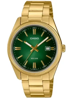Montre homme Casio acier doré cadran vert MTP-1302PGC-3AVEF
