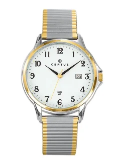Montre homme Certus bicolore extensible fond blanc