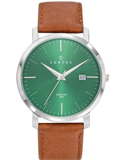 Montre homme Certus bracelet cuir brun