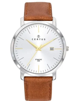 Montre homme Certus bracelet cuir brun