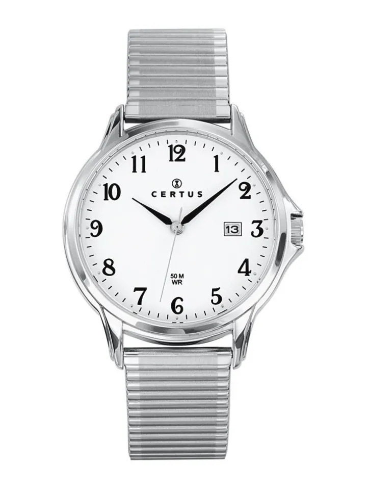 Montre homme Certus extensible fond blanc