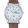 Montre homme cuir marron mouvement quartz