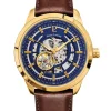 Montre homme dorée mécanisme apparent Pierre Lannier