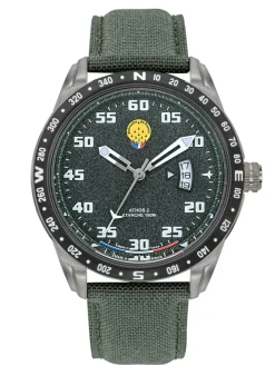 Montre homme Patrouille de France bracelet nylon vert kaki