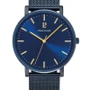 Montre homme Pierre Lannier bracelet milanais bleu