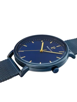 Montre homme Pierre Lannier bracelet milanais bleu