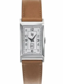Montre LIP CHURCHILL T18 acier cuir marron clair 671015
