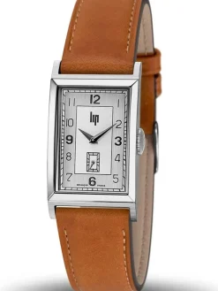Montre LIP CHURCHILL T18 acier cuir marron clair 671015