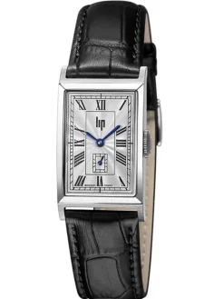 Montre LIP CHURCHILL T18 chiffres romains cuir noir
