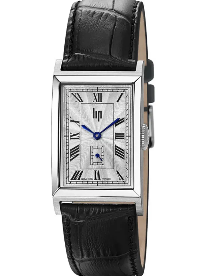 Montre LIP CHURCHILL T24 chiffres romains cuir noir