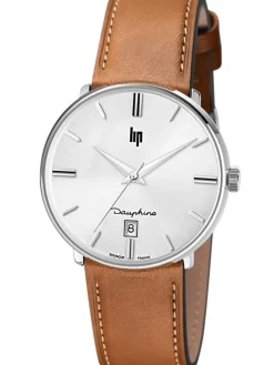 Montre LIP DAUPHINE cuir marron 671422