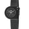 Montre Lip femme Mach 2000 bracelet milanais noir