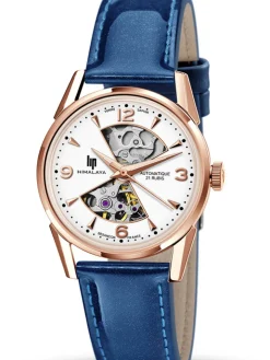 Montre Lip Himalaya bracelet cuir bleu