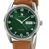 Montre LIP Himalaya homme bracelet cuir cadran vert