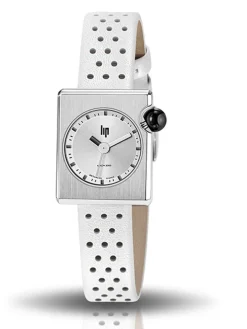 Montre Lip Mach 2000 mini square blanche