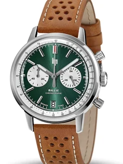 Montre Lip Rallye "Méca-Quartz" cadran vert