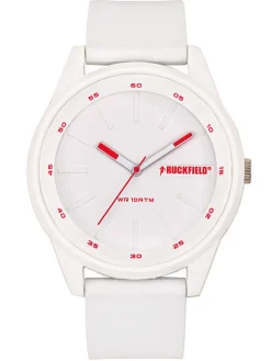 Montre plastique Ruckfield bracelet blanc et bleu