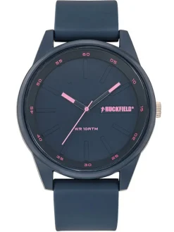 Montre plastique Ruckfield bracelet bleu et rose