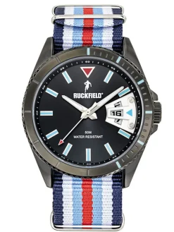 Montre Ruckfield bracelet nato bleu, blanc, rouge
