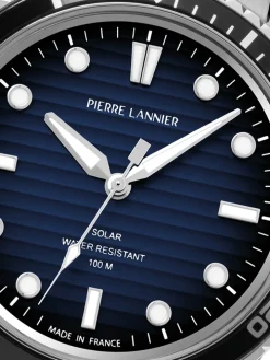 Montre solaire homme Pierre Lannier cadran bleu 244H161