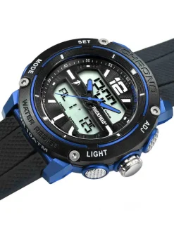 Montre sport double affichage Ruckfield bleu noir 685089