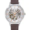 Montre Squelette femme Bracelet cuir marron Certus