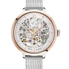 Montre squelette Pierre Lannier femme or rose acier argent 312B628