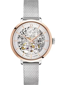 Montre squelette Pierre Lannier femme or rose acier argent 312B628