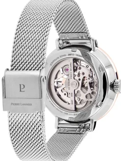 Montre squelette Pierre Lannier femme or rose acier argent 312B628