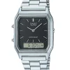 Montre vintage double affichage Casio cadran noir